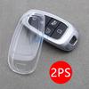 Fully Transparent Tpu Car Smart Key Fob Case Cover Keychain Compatible With Hyundai Sonata Tucson Cruz Ioniq 5 Palisade Nexo