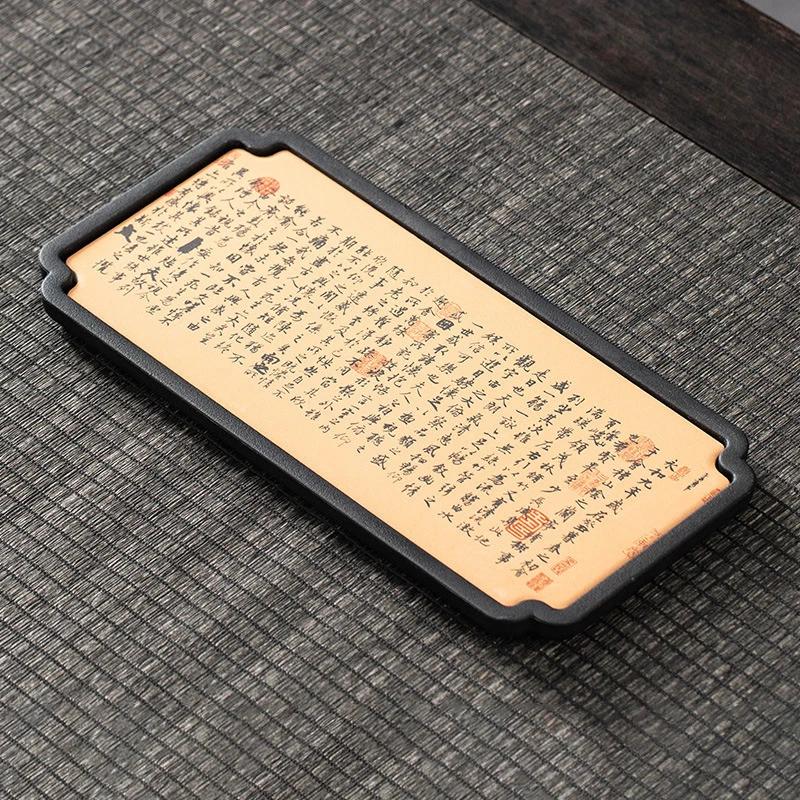 

Впитывающий поднос для сушки в китайском стиле, журнальный столик, поднос для чая, аксессуары для чайного набора, ретро поднос для чая, украшение для дома, современный новый