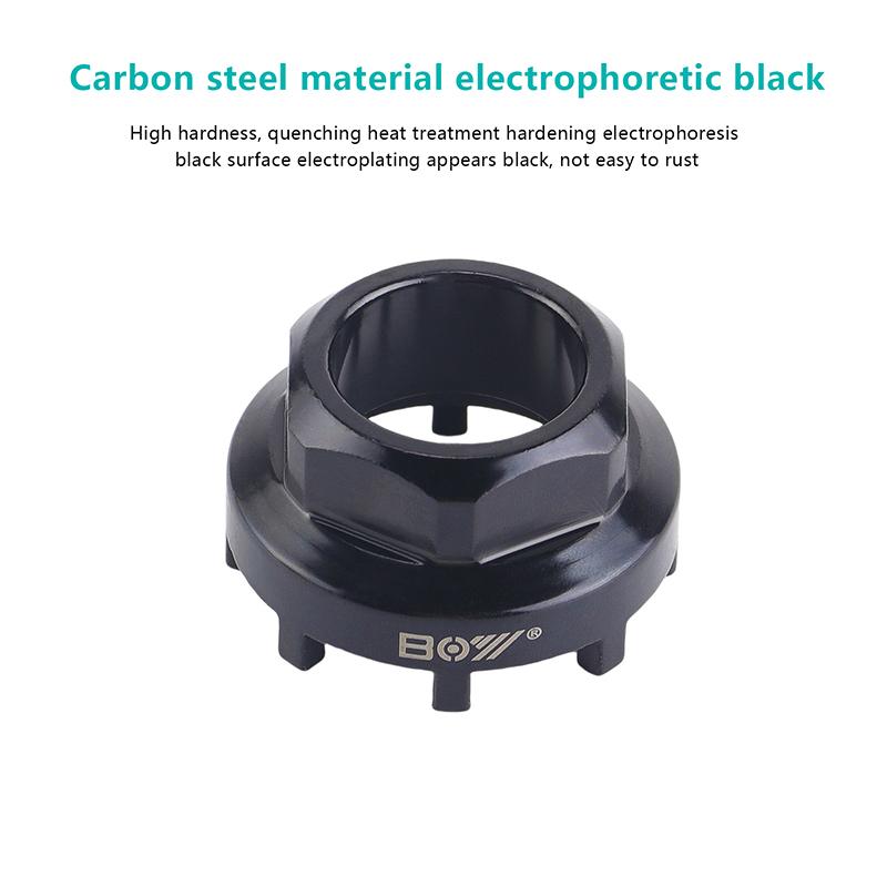 8 Teeth Fitting Chainring Lockring Removal Sleeve Eight Notch Tool Bicycle Drive-Side Bottom Bracket For Install E-Bike