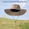 Yousheng Fischerhut Extra Großer Schirm Verstellbare Passform Fischerhut Winddichte Schnalle Faltbar Reise Outdoor UV-Schutz