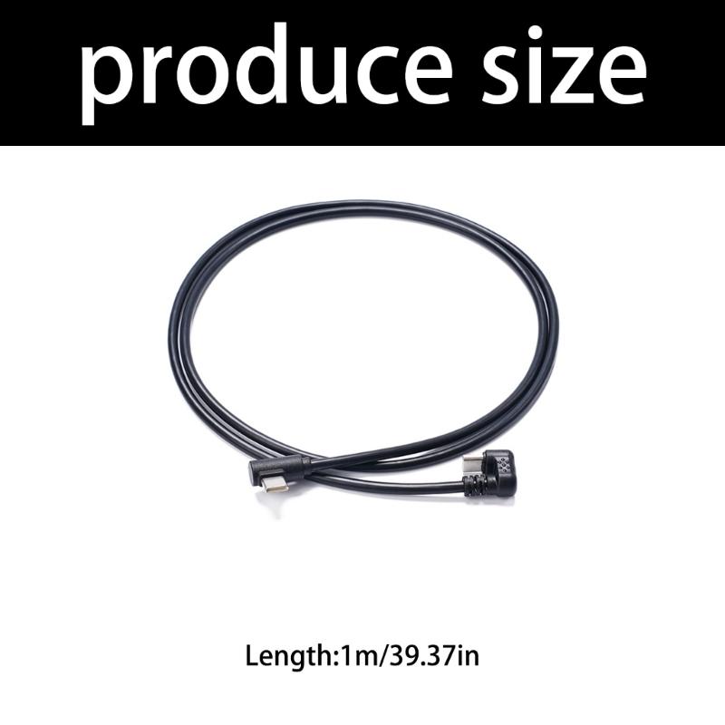 Type C Male 180 Degree to 90 Degree Charging Data Cable 60W 480Mbps USB C to USB C Charging Cable Cord for Phone Tablet