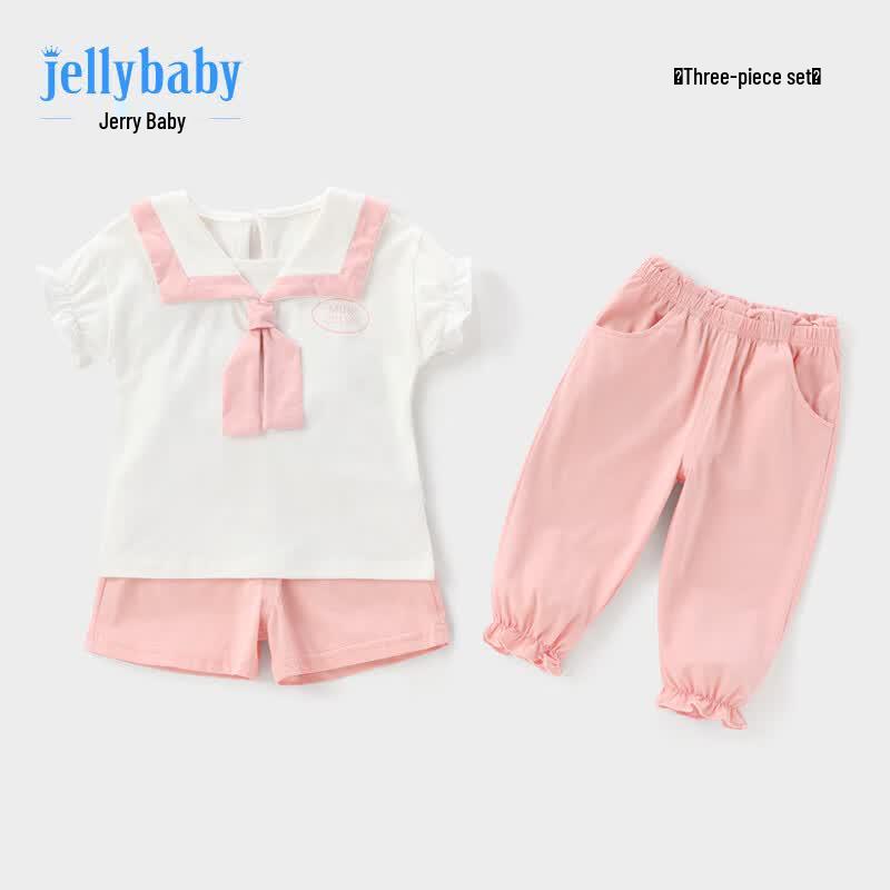 JELLYBABY Girls' 3-Piece Academic Style Summer Set