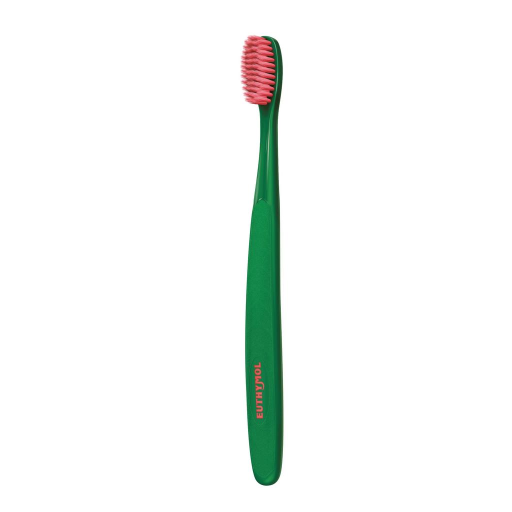 [EUTHYMOL] Set Originale Spazzolino da Denti 3 Pezzi, Testa Grande, Facile da Usare, Rimozione Placca, Igiene Orale