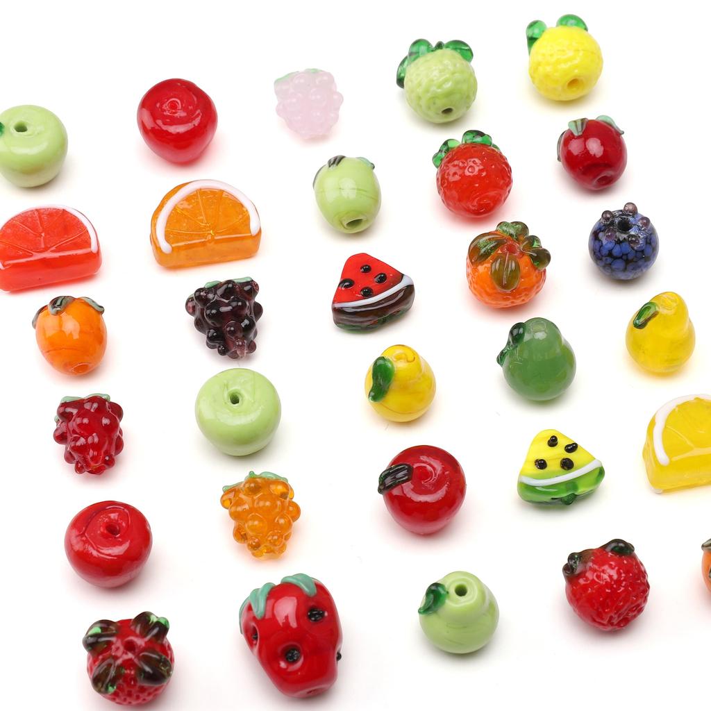 Glass Beads Fruit Charm For DIY Necklace Bracelet Earrings Jewelry Making Craft Accessories