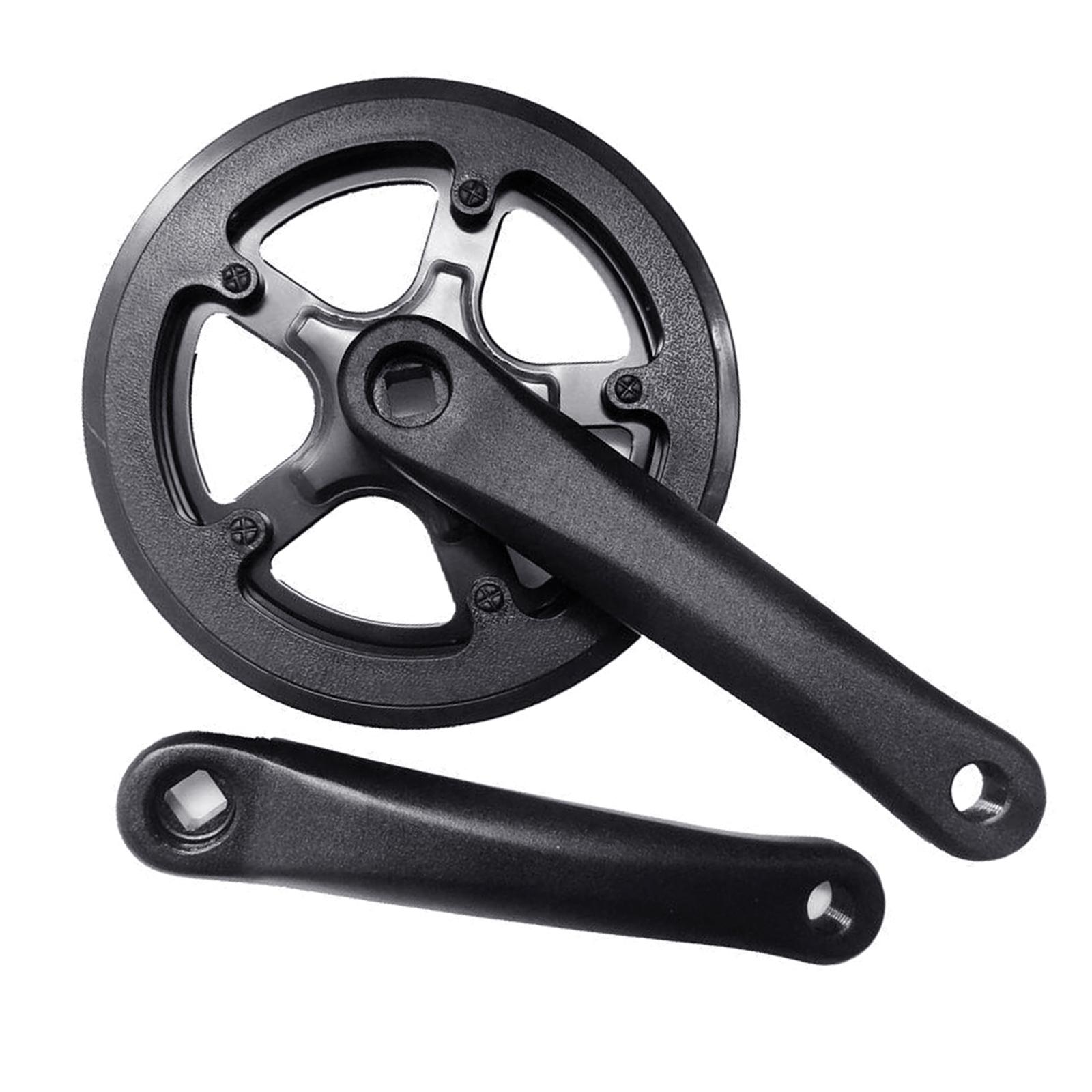 Single Speed 52T/48T/40T Kettenblatt Kurbelgarnitur Aluminiumlegierung Fahrräder Kurbel Kettenrad Faltrad Kettenblatt Kurbelgarnitur 40 black