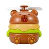 Low Noise Hamburger Bear Handheld Fan 3 Speed Personal Desk Fan Portable Cooling Fan  Household