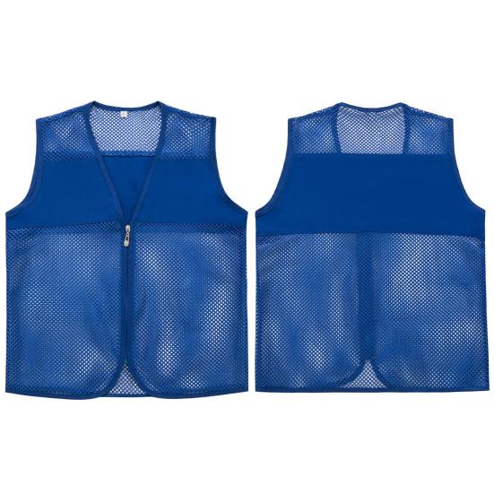Vest Top Trendy Zipper Closure V Neck Vest Jacket Women Men Uniform Team Top Work Vest Daily Life