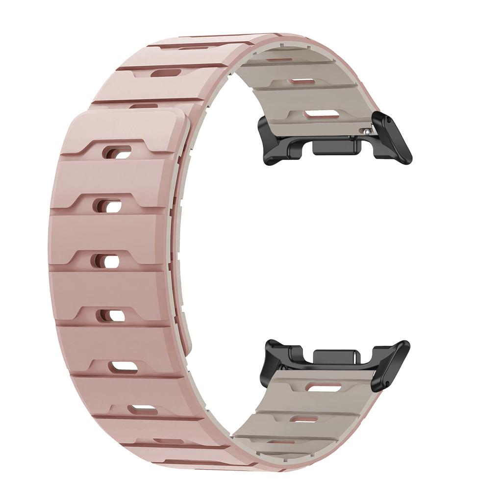 Magnetiskt Band För Samsung Galaxy Watch 8/8classic Ultra 2025/7 47mm Tvåfärgat Silikonband För Galaxy Justerbart Sportarmband