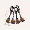 4pcs Outdoor Hiking Camping Bear Drive Bell, Keychain, Retro Loud Bear Bell, Outdoor Camping Bear Metal Bell, Camping Tent Bell