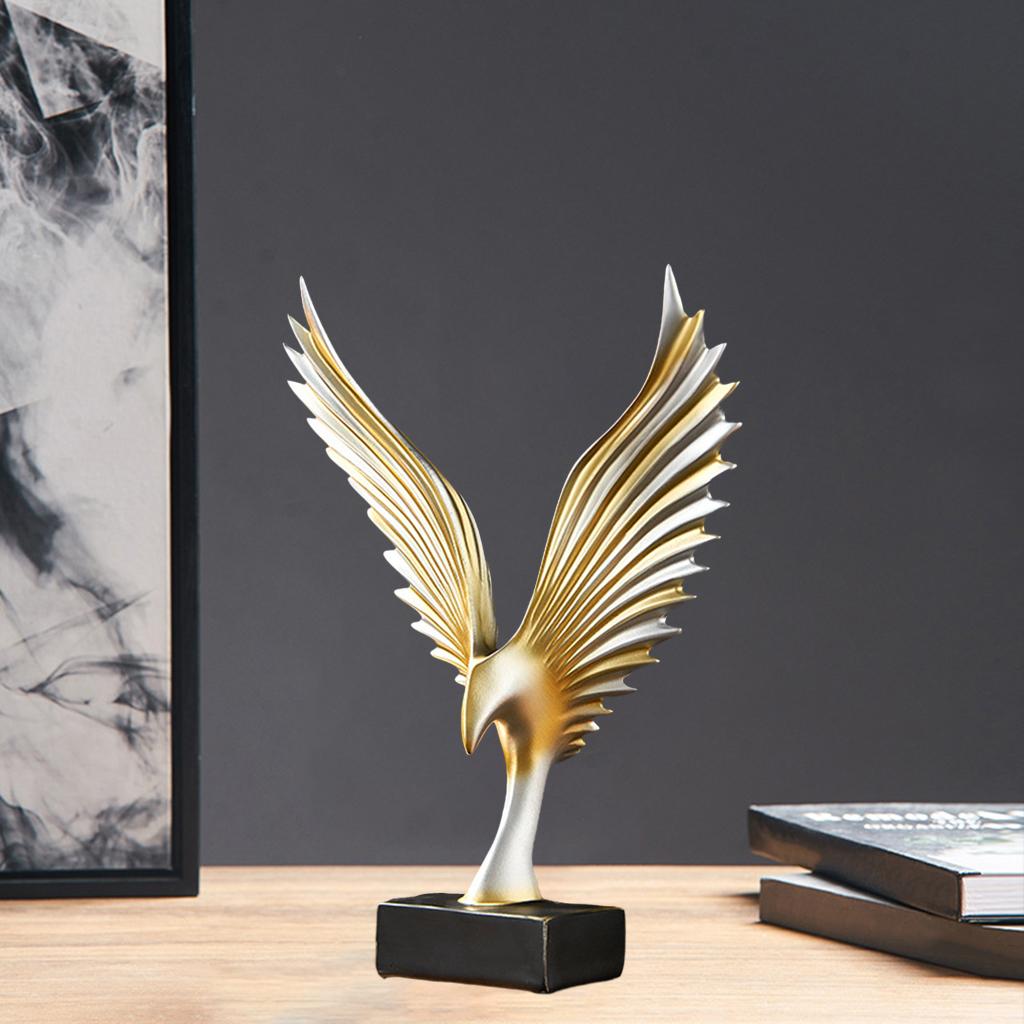 Resin Eagle Sculpture, 3D Statue Decor, Photo Props Living Shelf Home Decor Outdoor