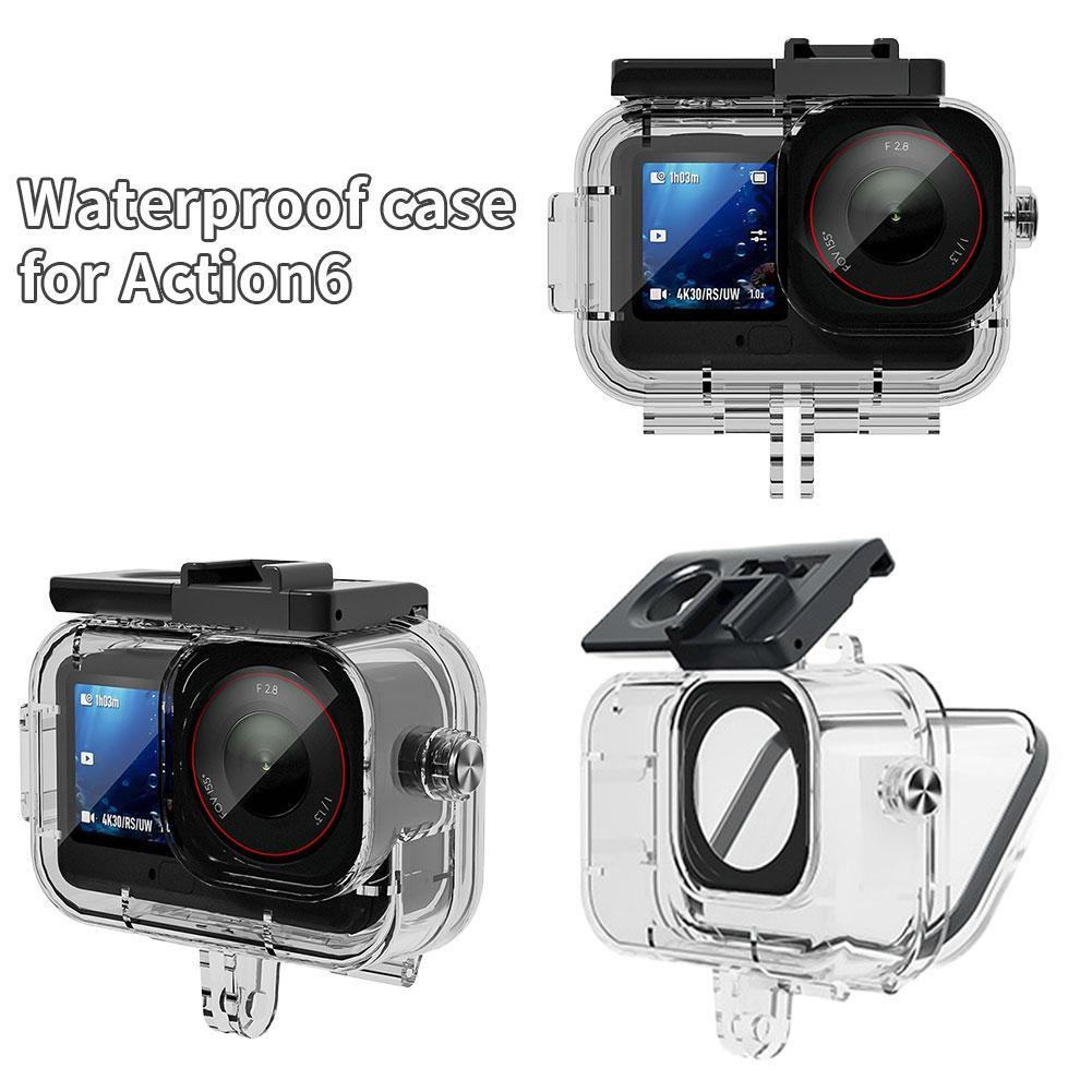 Waterproof Case for Dji Action 6 Underwater Diving Housing Cover Protective Camera Accessories