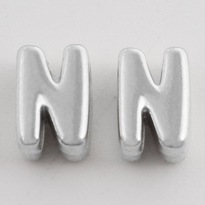 3/6 Stück Kein Ausbleichen Mini-Buchstabenperlen 304 Edelstahlperlen Für Schmuckherstellung Zubehör Handgefertigte Armbänder Fußkettchen Materialien Großhandel