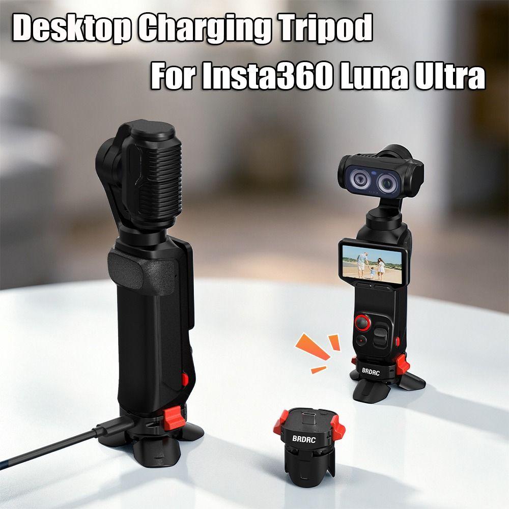 Desktop-Lade-Stativ aus Aluminiumlegierung für Insta360 Luna Ultra Kamera Zubehör