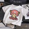 Cute One Piece Tony Tony Chopper Printed Kids TShirt Adorable Cartoon Character Design for Boys Girls Soft Cotton Casual Tee