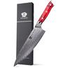 WILDMOK Chef Knife, 8 Inch Damascus Japanese Chef Knife Black Resin Handle Kitchen Knives