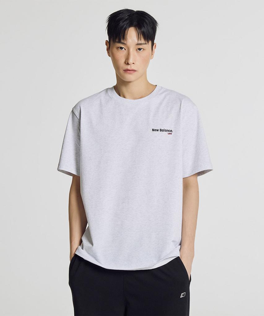 Nyuballanseu Nbneg21433 / Uni Essential Big Logo Short Sleeve T-Shirt (Light Gray)