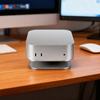 Mini 4 Dock Stand Desktop Mount Metal Mount Holder Bracket Easy Power Button Access with Improved Cooling for Mac Mini4 Desk Organization