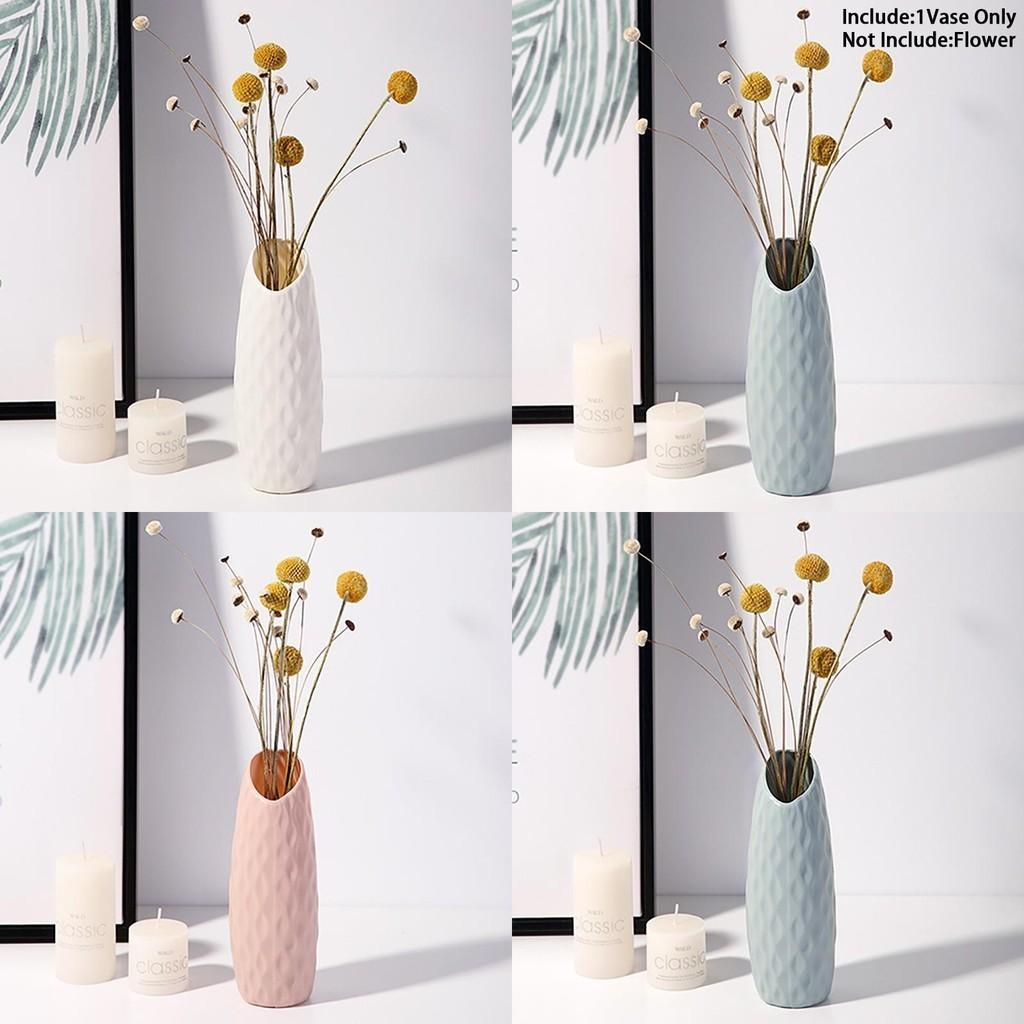 Trendy Plastic Flower Vase Classy Imitation Ceramic Design For Unique Home Decoration