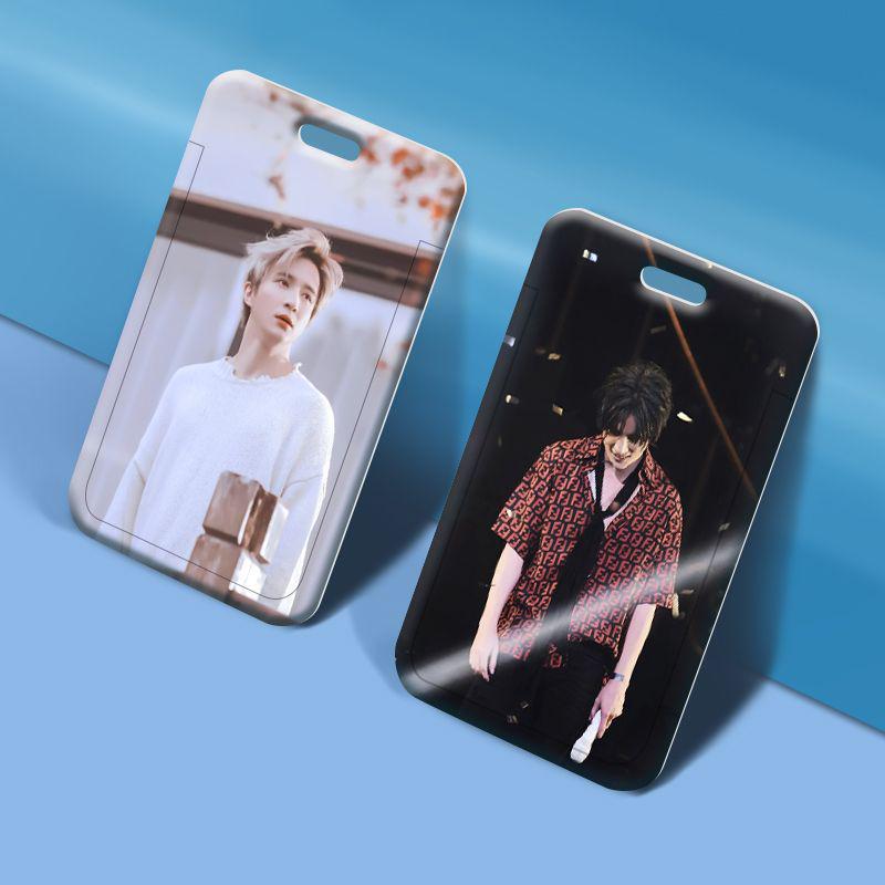 Xue Zhiqian Sliding Plastic Card Holder: Student ID, Meal Card, Name Tag, Work Pass, Bus Access