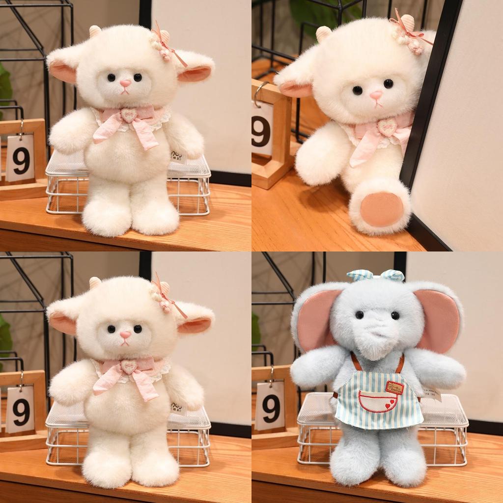 Plüsch Schaf Elefant Spielzeug mit weichem Kurzflor für Geburtstagsgeschenk und Heimdekoration