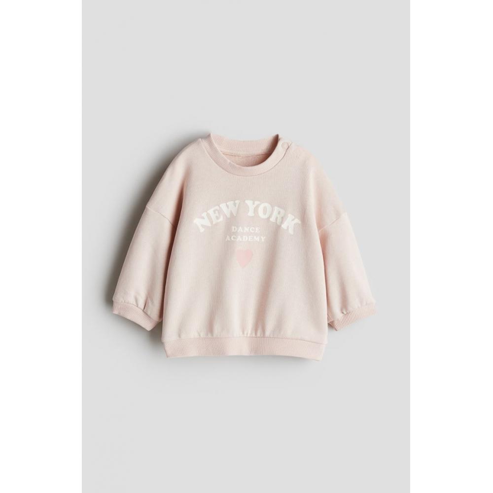 

Свитшот HM Print Powder Pink New York