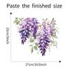 Elegant Purple Vine with Leaves and Flowers Toilet and Wall Sticker Set Waterproof Self-Adhesive Removable Decal for Bathroom WC Home Decor