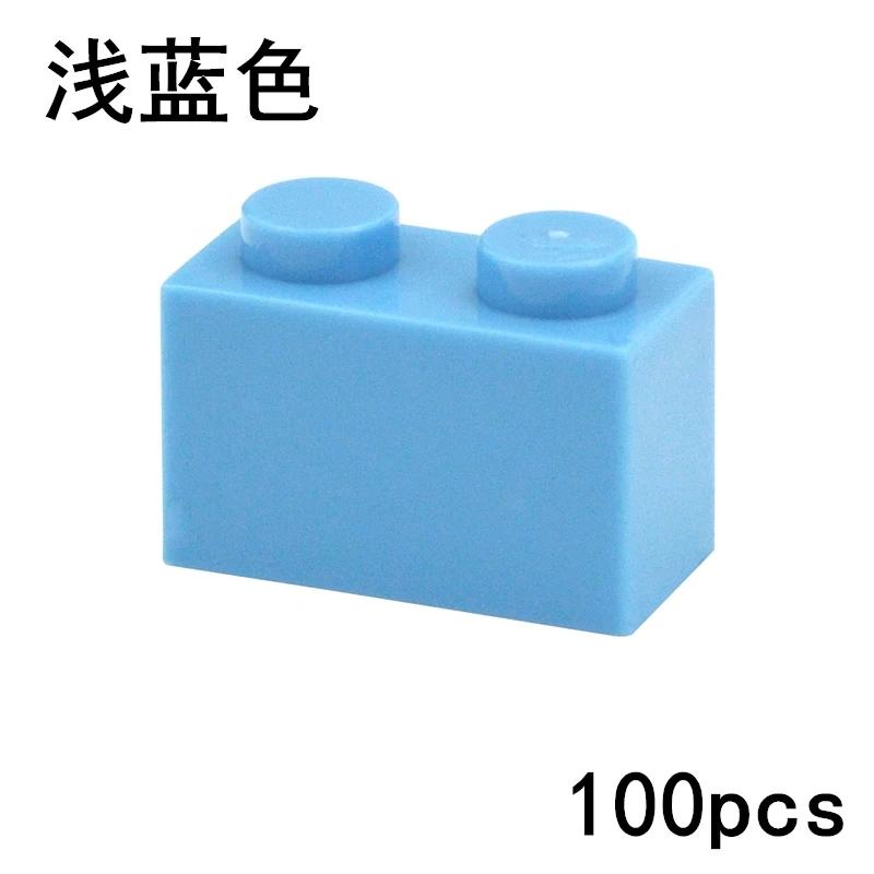 100pcs Bricks Compatible 3004 1x2 Dots DIY Building Blocks Thick Figures Brick Educational Creative Construction Toys For Kids