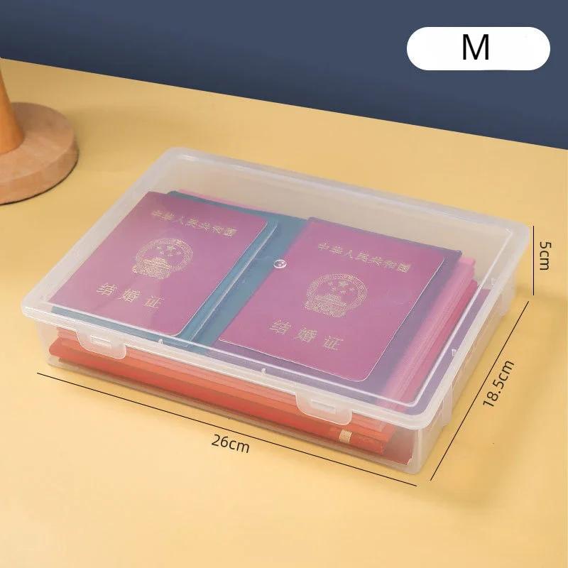Document Organizer Organized Storage Box Simplicity Certificate File Container Dust Proof A4 Organizing Box