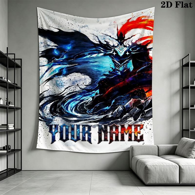 Name Custom Igris Wall Tapestry Aesthetic Wall Hanging Printed Fabric Blanket Decorative Tapestries for Bedroom Living Room Home Decor
