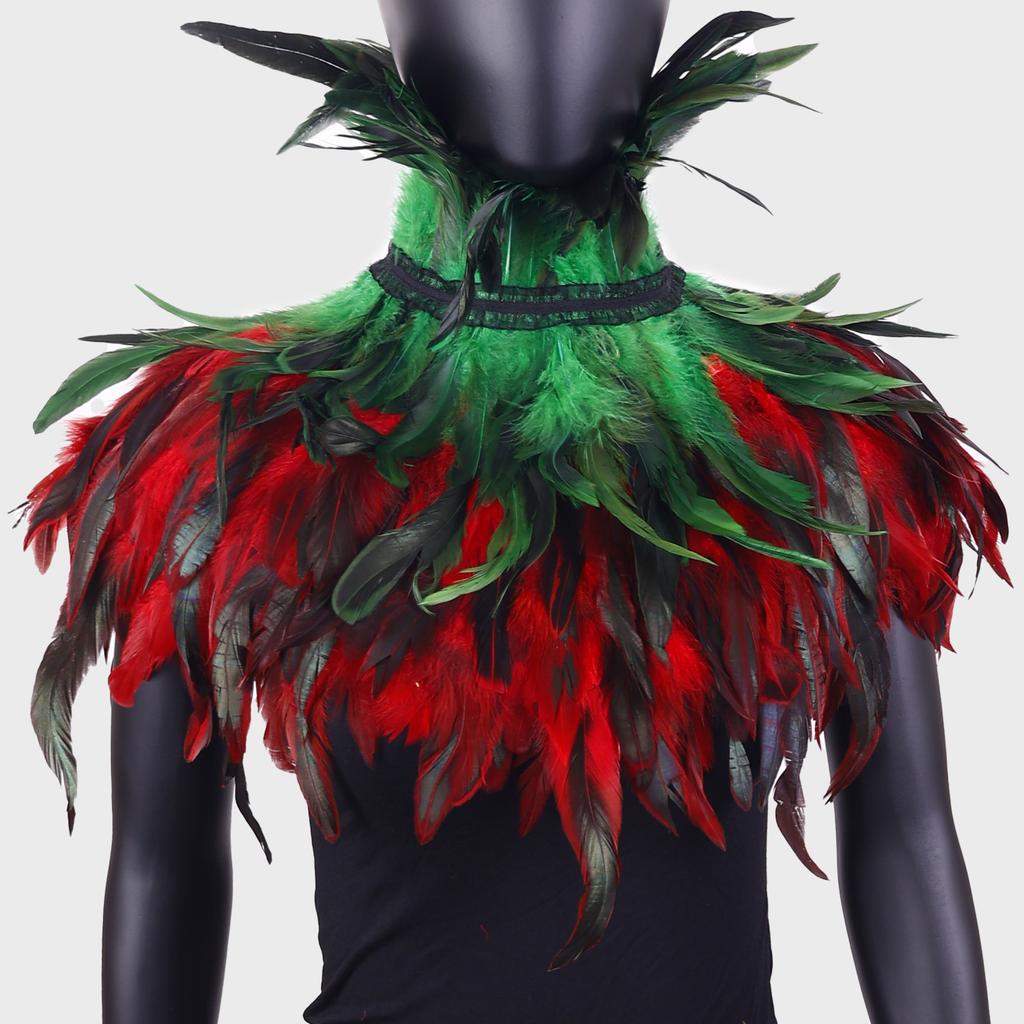 Szal z piór, Peleryna na bal, Bal kostiumowy, Dekoracja na przyjęcie, Szalik z piór kurzych, Płaszcz na Halloween