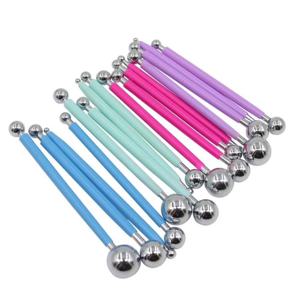 4Pcs Stainless Steel Tools Spherical Sugar Set Group Double Head Clay Sewing Pen Cake Cooking Accessory StylusProfessional