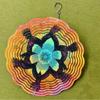 25.4cm Rotating Metal Wind Chime Vibrant Mandala Design Outdoor Hanging Decor for Garden Balcony Patio Creative Gift All Seasons