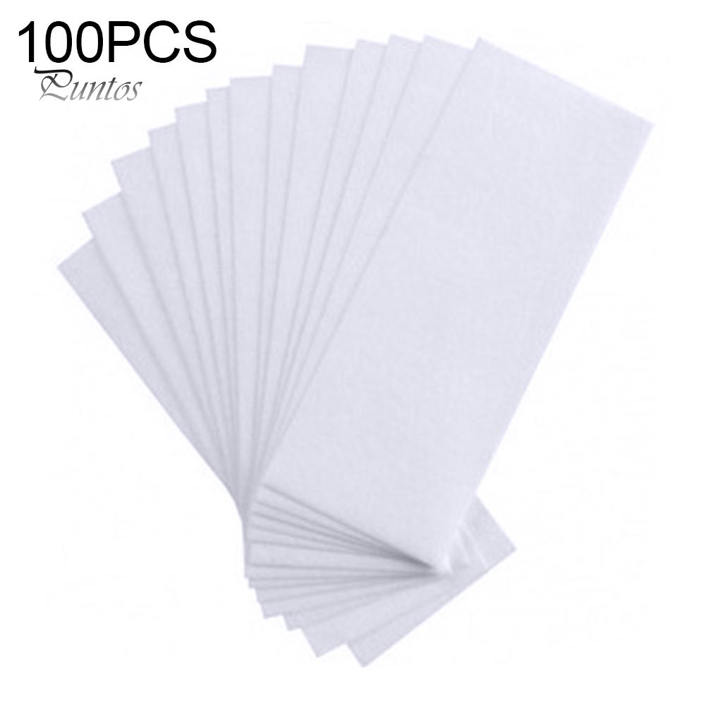 Body 100 ks Dámské jednorázové netkané voskové depilační papírky Pásky pro odstraňování chloupků na ruce a nohy