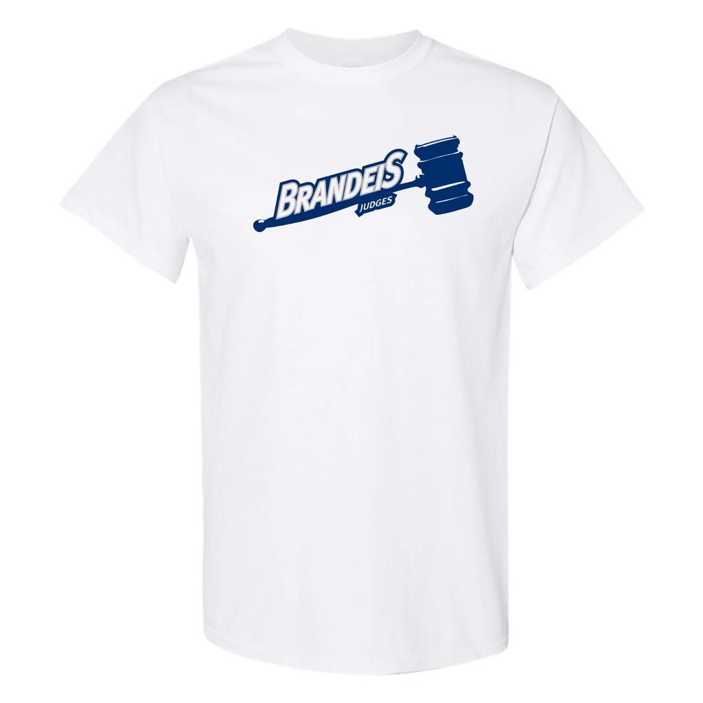 Brandeis Judges Primary Logo Licensed Mens T-Shirt Unisex Tee - White