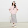 Elva' Island Retro Slit A-Line Midi Skirt