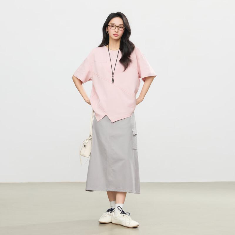 Elva' Island Retro Slit A-Line Midi Skirt