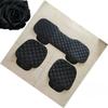 Winter Car Seat Cushion Without Backrest, Checkered Embroidered Plush, Tie-free Warmth, Three-piece Set, Front and Rear Single Seat Cushion