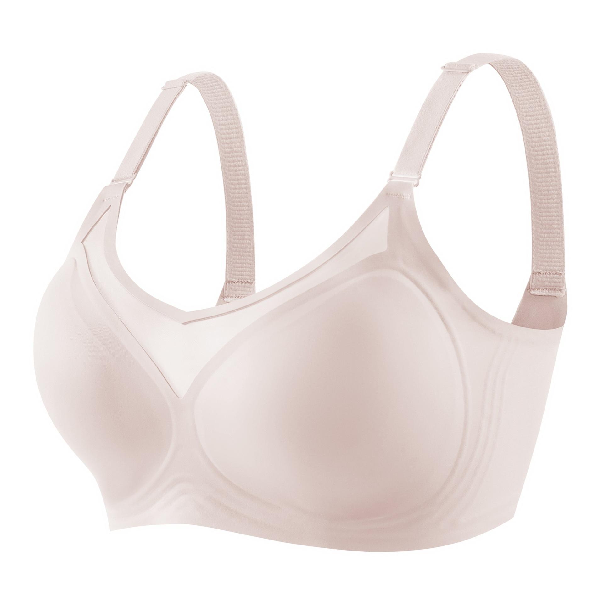 

Не оставляющий следов цельный фиксированный бюстгальтер со сборками по бокам груди тонкий срез без стального кольца спортивное нижнее белье XXL телесный