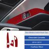 Red Carbon Fiber Car Door Window Lift Button Cover For Corvette C7 2014-