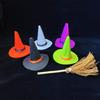 Kleine Hexenhüte für Bastelarbeiten Mini-Hexenhut-Dekoration Mini-Hexenhüte und Mini-Besen