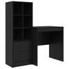 Desk with Drawers 2 Pcs Black Oak Effect