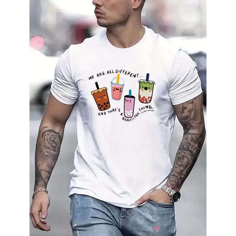 

Mens TShirt Comfortable Crew Neck Casual Cotton ShortSleeves Soft Breathable Top Tshirt Summer Spring Streetwear Cotton Fabric Trendy Letter Print S белый