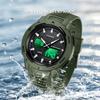 FOXBOX Military Alarm Men Watches Silicone Stopwatch LED Digital Backlight Dual Time Display Waterproof Watch Men Orologio Uomo