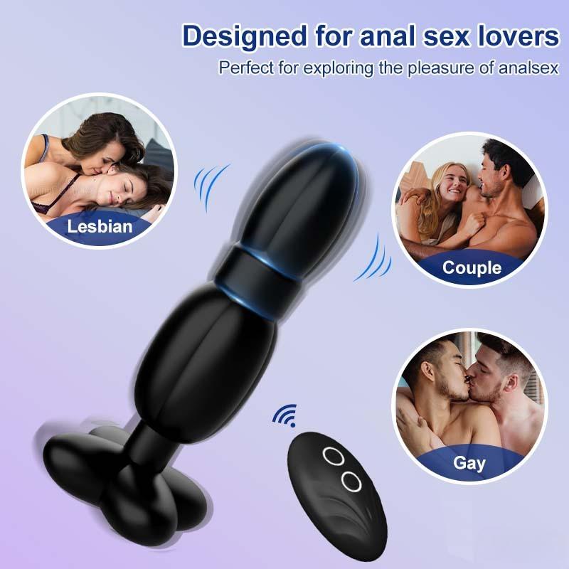 Anal Vibrator Anal Plug Auto Teleskop Dildo 5 Frequenz 1 Geschwindigkeit Vagina Klitoris Stimulator Erwachsene Produkt Butt Plug