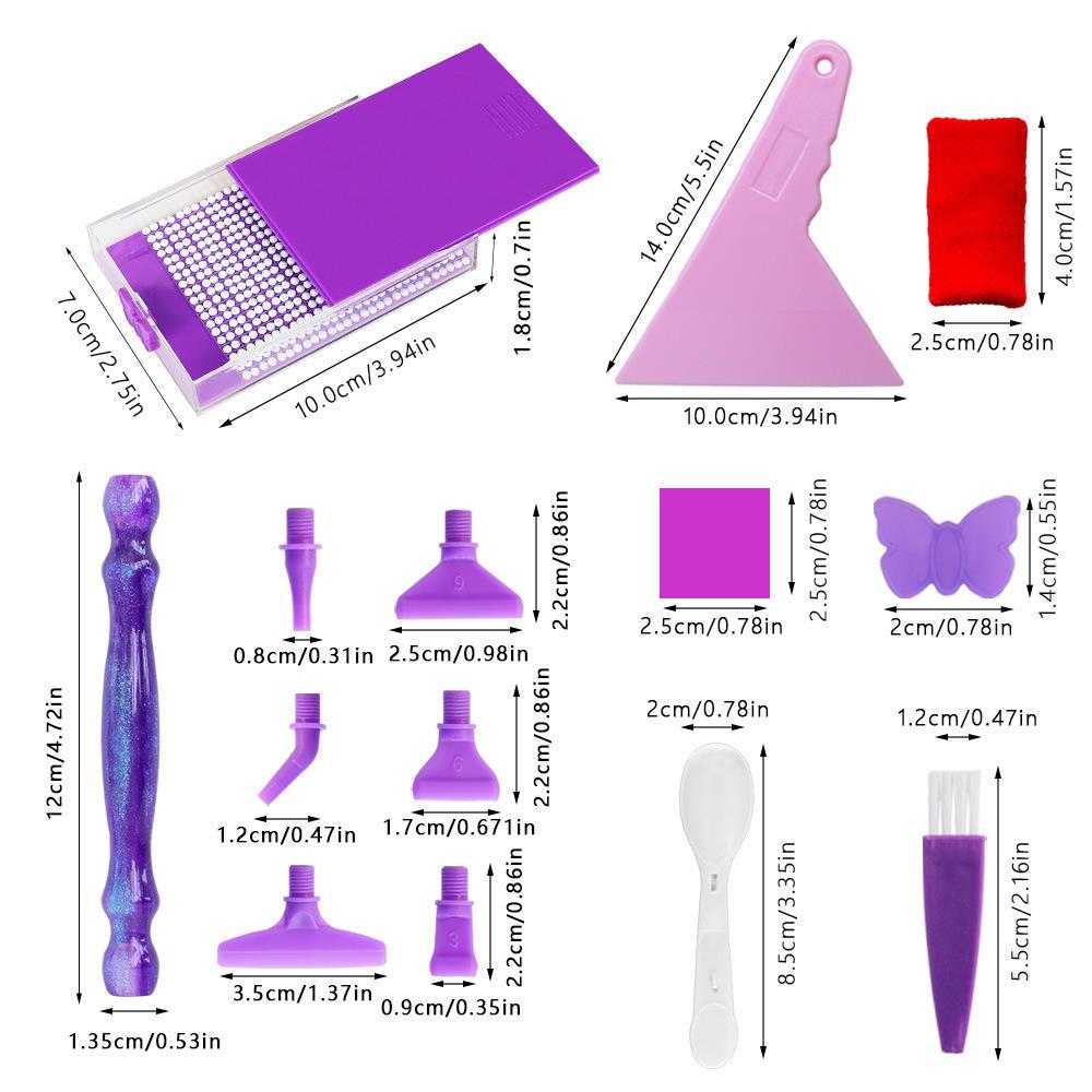 Multifunctional Diamond Painting Flip Tray & Funnel Set – DIY Embroidery Tool