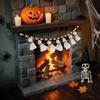 Handmade Halloween Wooden Specter Decoration With Natural Rope Beads For Indoor Wall Decoration Party Supplies