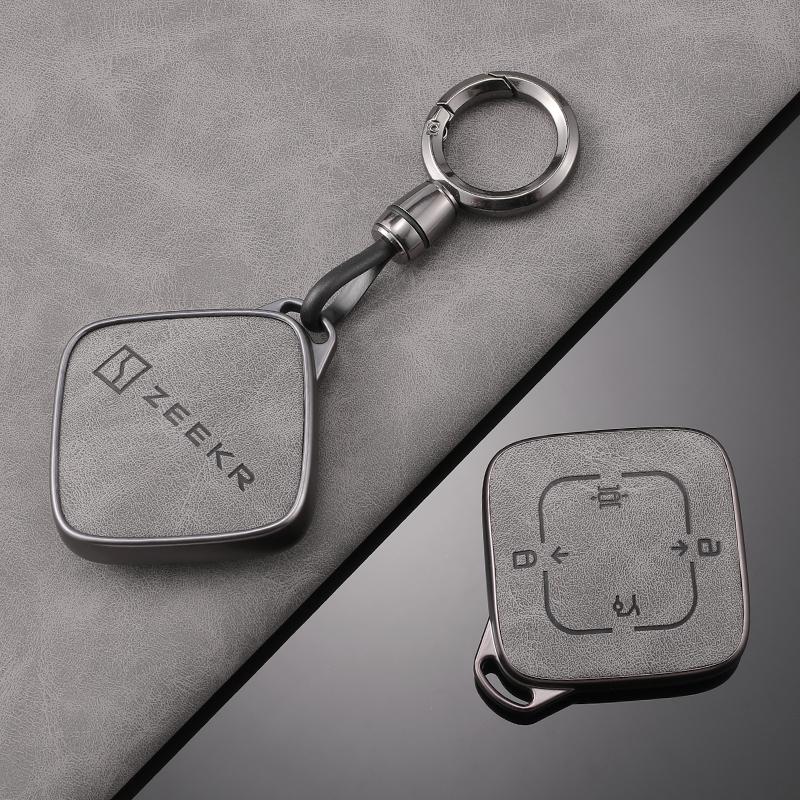 TPU Leather Car Key Case for Extremely Krypton 001 007 009 ZEEKR X NFC Truck Key Keychain AccessoriesAccessories