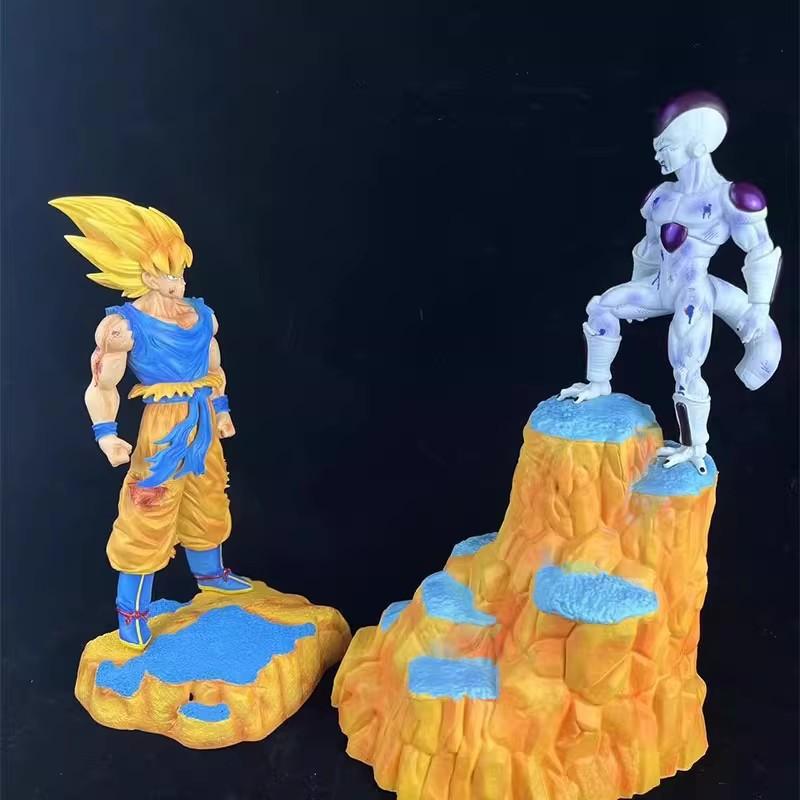 Anime Dragon Ball Z Super Saiyan Son Goku VS Frieza Battle Ver. PVC Action Figure Statue Collectible Model Kids Toys Doll Gifts