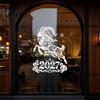No Glue Holiday Window Art 2027 Goat Static Glass Sticker Removable PVC Clings for Russian New Electrostatic Adhesion Decor Year Decoration Reusable