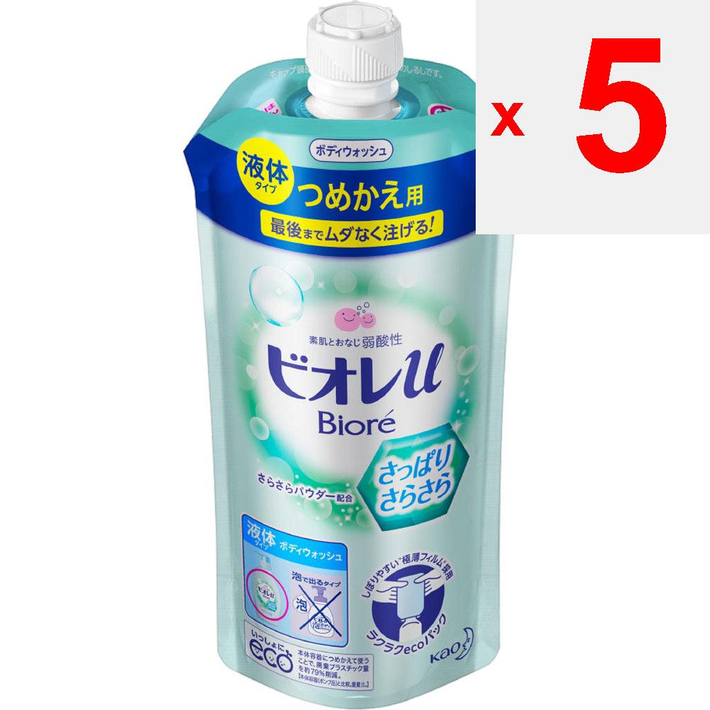 KAO Biore U Biore-u Sansara Sarasara Refill 340mL General Purpose (Biore II) Body Soap Apply an Appropriate Amount To a Damp Towel or Sponge, Lather a